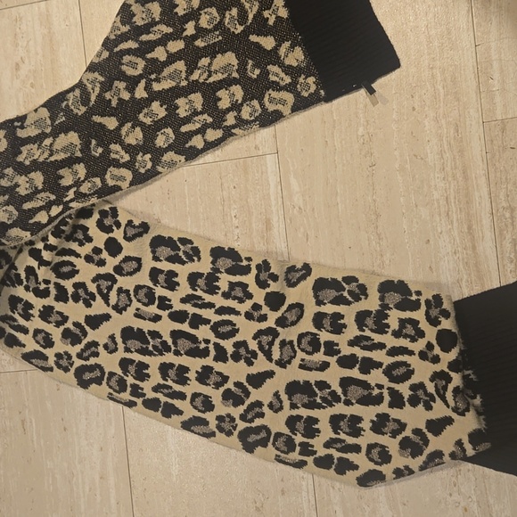 Ann Taylor Animal Print Scarf with Metallic Accent - Picture 6 of 7